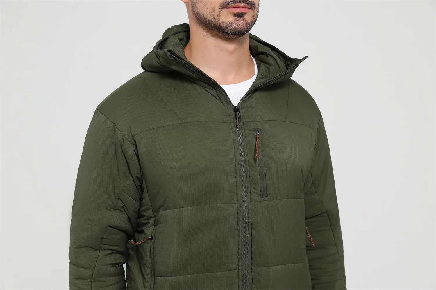 Jaqueta Masculina Térmica de Nylon Ripstop com Estampa Xadrez - (Promoção de Inverno 2025)