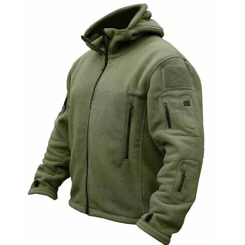 Jaqueta Masculina Tática com Capuz e Forro Fleece - (Promoção de Inverno 2025)