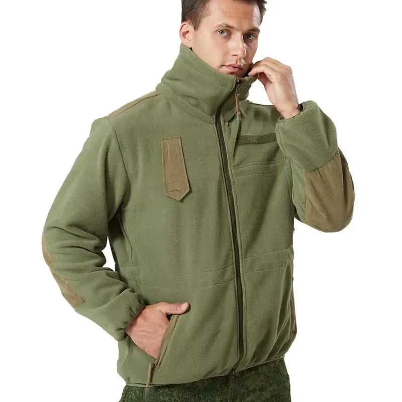 Jaqueta Masculina Tática com Forro Fleece e Zíper Frontal - (Promoção de Inverno 2025)