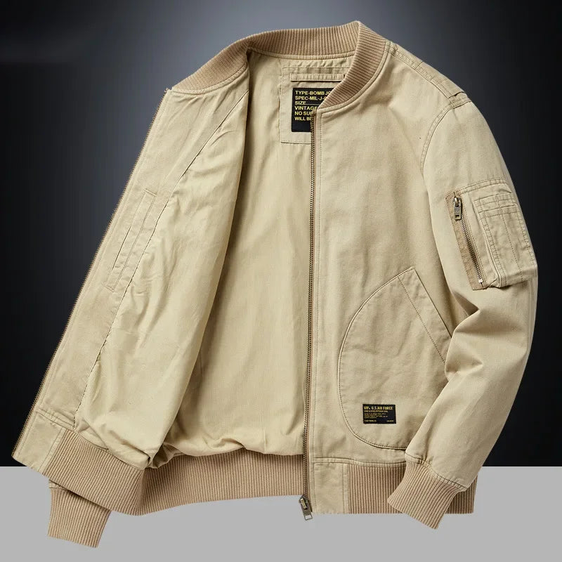 Jaqueta Masculina Estilo College Americana com Forro Grosso Design Bomber – (Promoção de Inverno 2025)