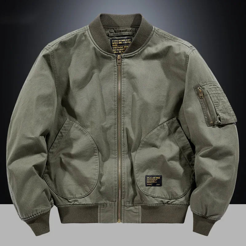 Jaqueta Masculina Estilo College Americana com Forro Grosso Design Bomber – (Promoção de Inverno 2025)