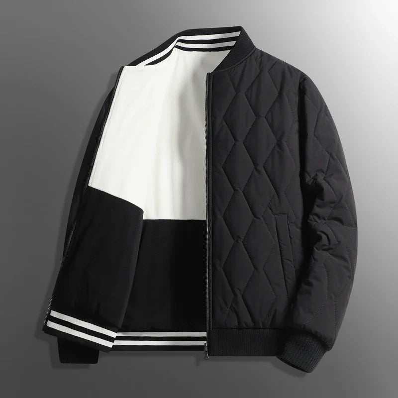 Casaco Masculino Puffer Dupla Face com Zíper – (Promoção de Inverno 2025)