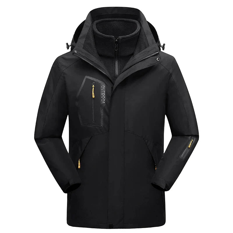 Jaqueta Masculina 3 em 1 com Forro Fleece Impermeável Corta-Vento – (Promoção de Inverno 2025)