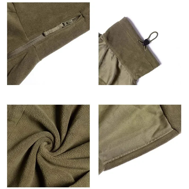 Jaqueta Masculina Tática com Forro Fleece e Zíper Frontal - (Promoção de Inverno 2025)