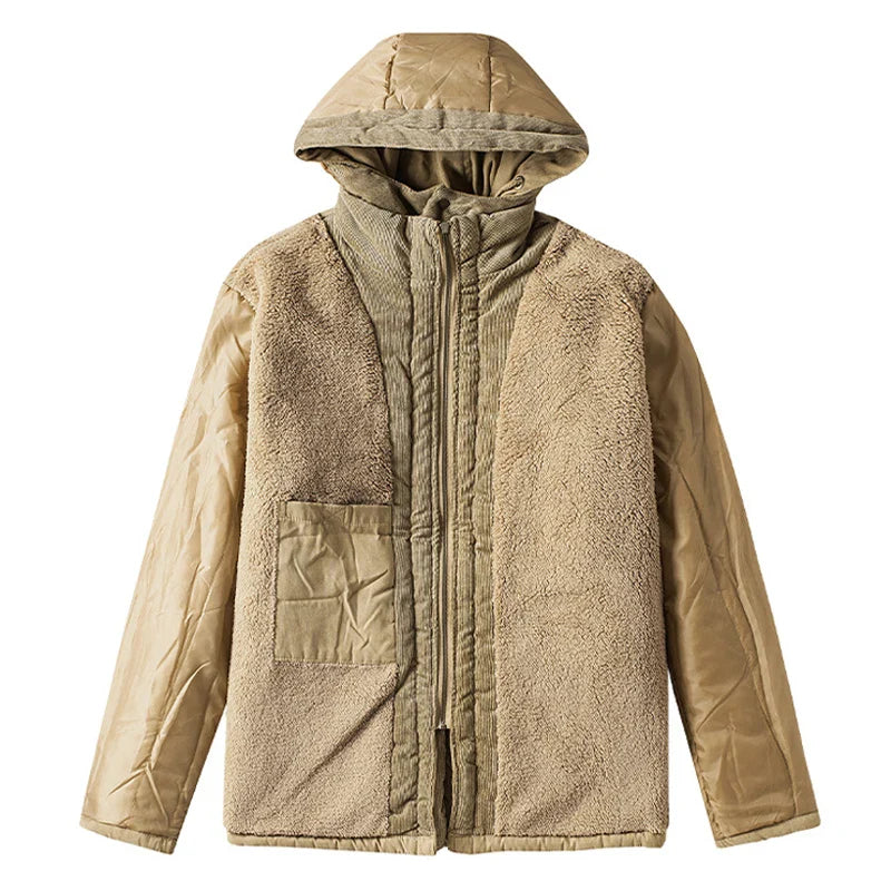 Jaqueta Masculina Tática com Capuz Forro Fleece e Bolsos - (Promoção de Inverno 2025)