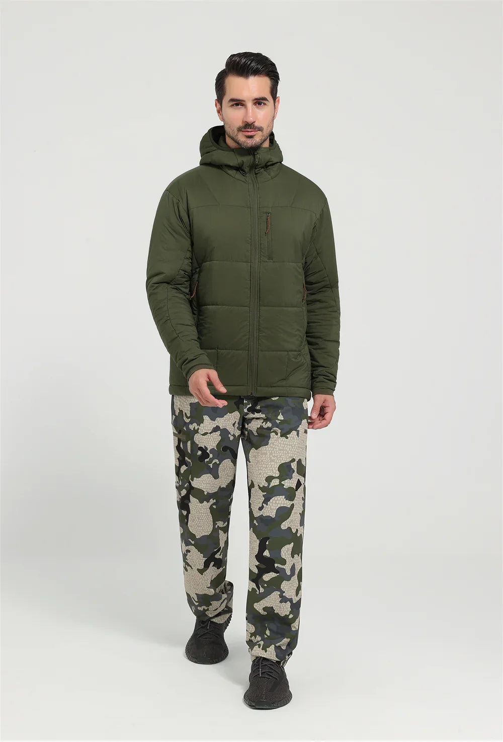 Jaqueta Masculina Térmica de Nylon Ripstop com Estampa Xadrez - (Promoção de Inverno 2025)