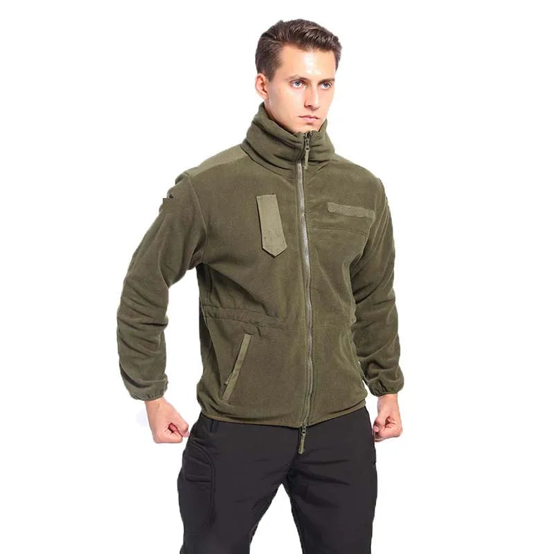 Jaqueta Masculina Tática com Forro Fleece e Zíper Frontal - (Promoção de Inverno 2025)