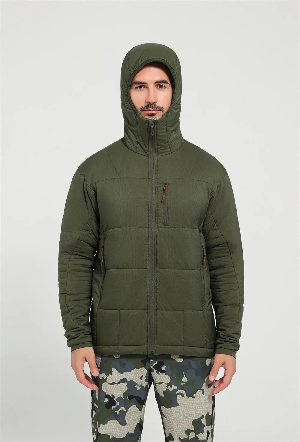 Jaqueta Masculina Térmica de Nylon Ripstop com Estampa Xadrez - (Promoção de Inverno 2025)