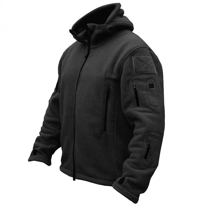 Jaqueta Masculina Tática com Capuz e Forro Fleece - (Promoção de Inverno 2025)