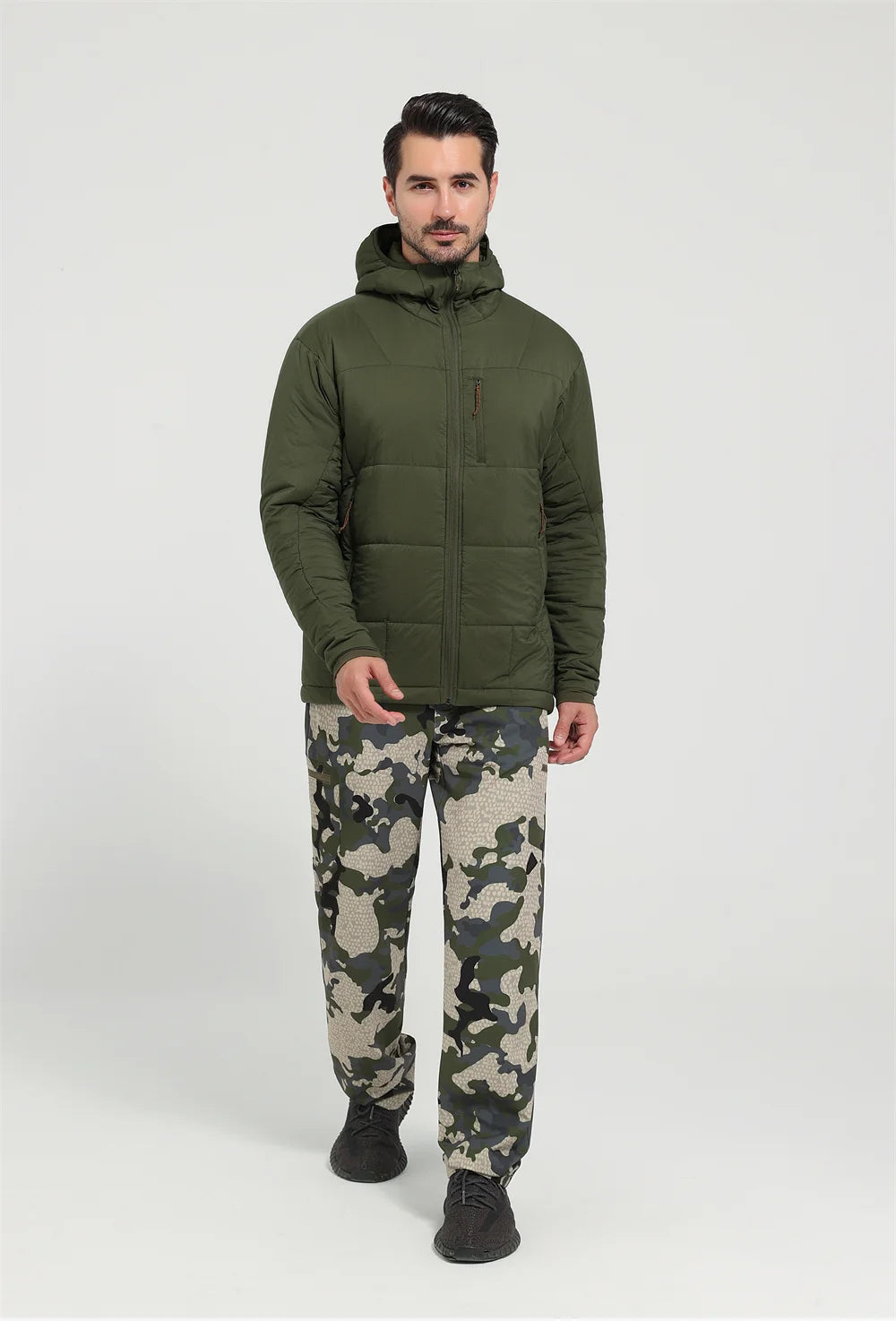 Jaqueta Masculina Térmica de Nylon Ripstop com Estampa Xadrez - (Promoção de Inverno 2025)