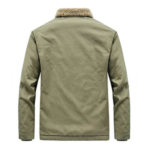 Jaqueta Masculina com Gola de Lã Forro Interno Estilo Casual – (Promoção de Inverno 2025)