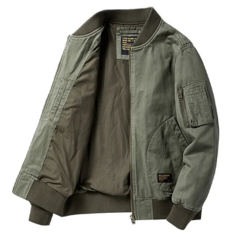 Jaqueta Masculina Estilo College Americana com Forro Grosso Design Bomber – (Promoção de Inverno 2025)