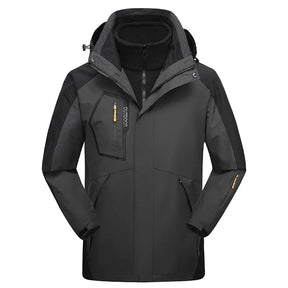 Jaqueta Masculina 3 em 1 com Forro Fleece Impermeável Corta-Vento – (Promoção de Inverno 2025)
