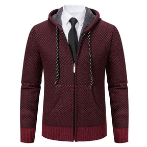 Jaqueta Masculina Cardigan com Gola Dobrável Forro Fleece Estilo Vintage – (Promoção de Inverno 2025)