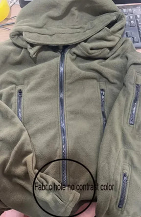 Jaqueta Masculina Tática com Capuz e Forro Fleece - (Promoção de Inverno 2025)