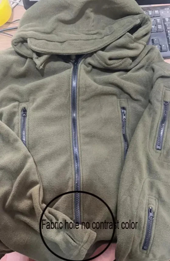 Jaqueta Masculina Tática com Capuz e Forro Fleece - (Promoção de Inverno 2025)