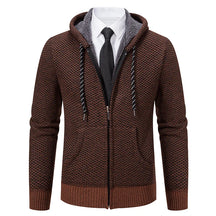 Jaqueta Masculina Cardigan com Gola Dobrável Forro Fleece Estilo Vintage – (Promoção de Inverno 2025)