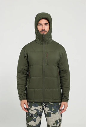 Jaqueta Masculina Térmica de Nylon Ripstop com Estampa Xadrez - (Promoção de Inverno 2025)