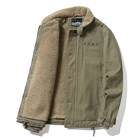 Jaqueta Masculina com Gola de Lã Forro Interno Estilo Casual – (Promoção de Inverno 2025)