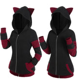 Casaco Feminino Para Inverno Capuz com Orelhinhas - (Promoção de Inverno 2025)
