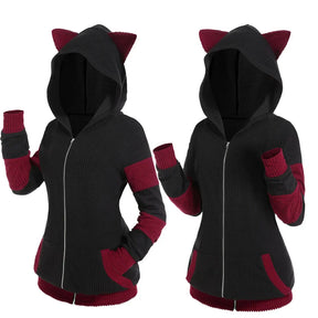 Casaco Feminino Para Inverno Capuz com Orelhinhas - (Promoção de Inverno 2025)