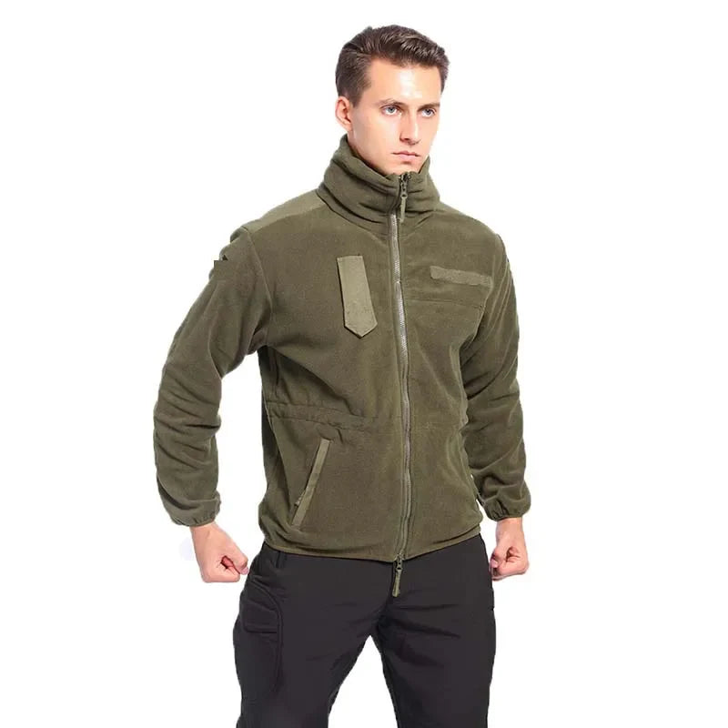 Jaqueta Masculina Tática com Forro Fleece e Zíper Frontal - (Promoção de Inverno 2025)