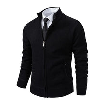 Jaqueta Masculina Cardigan com Gola Dobrável Forro Fleece Estilo Vintage – (Promoção de Inverno 2025)