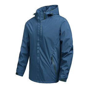Jaqueta Masculina Impermeável Leve com Capuz para Trilhas e Escaladas - (Promoção de Inverno 2025)