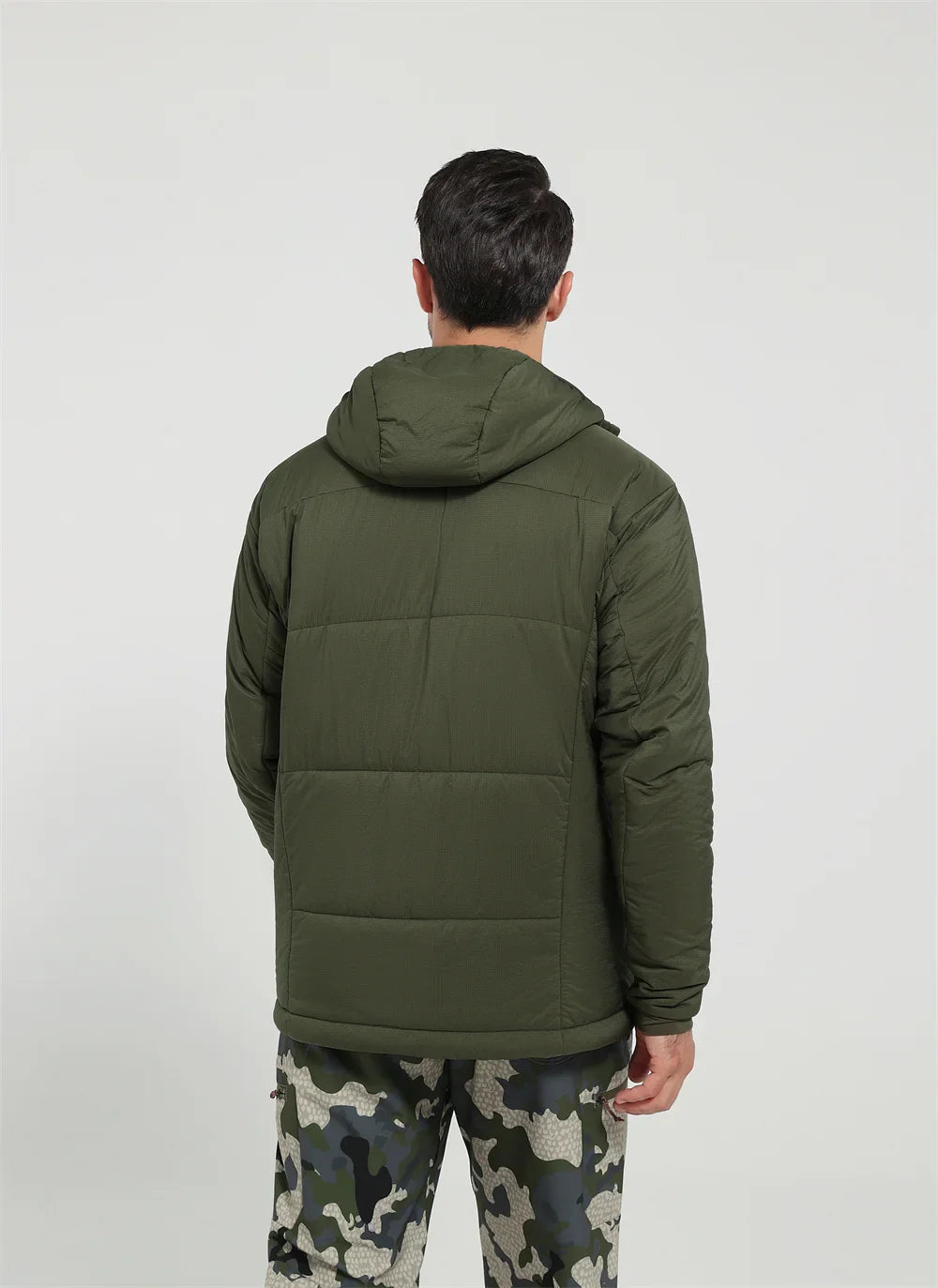 Jaqueta Masculina Térmica de Nylon Ripstop com Estampa Xadrez - (Promoção de Inverno 2025)