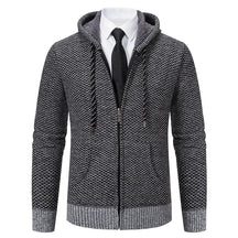 Jaqueta Masculina Cardigan com Gola Dobrável Forro Fleece Estilo Vintage – (Promoção de Inverno 2025)