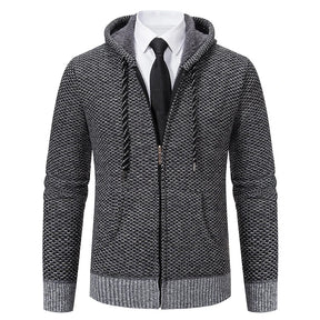 Jaqueta Masculina Cardigan com Gola Dobrável Forro Fleece Estilo Vintage – (Promoção de Inverno 2025)