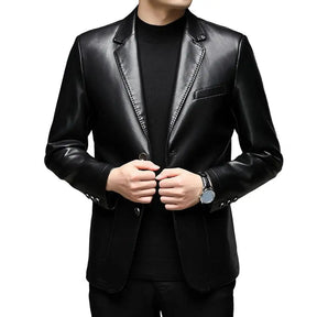 Jaqueta Masculina Gola Lapela Estilo Casual Elegante – (Promoção de Inverno 2025)