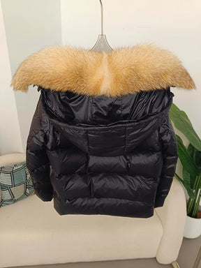 Jaqueta Curta Feminina com Gola Capuz Forro – (Promoção de Inverno 2025)
