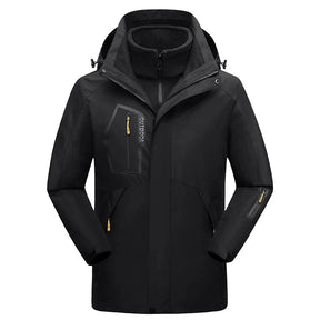 Jaqueta Masculina 3 em 1 com Forro Fleece Impermeável Corta-Vento – (Promoção de Inverno 2025)