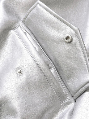 Casaco Feminino Curto em Faux Leather com Toque Vintage - (Promoção de Inverno 2025)