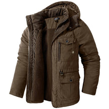Jaqueta Masculina Tática com Capuz Forro Fleece e Bolsos - (Promoção de Inverno 2025)