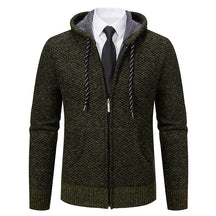 Jaqueta Masculina Cardigan com Gola Dobrável Forro Fleece Estilo Vintage – (Promoção de Inverno 2025)