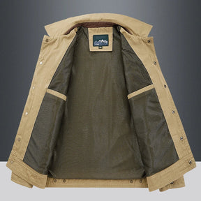 Jaqueta Masculina Cargo Estilo Britânico com Design Bomber Corta-Vento – (Promoção de Inverno 2025)