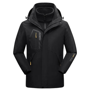 Jaqueta Masculina 3 em 1 com Forro Fleece Impermeável Corta-Vento – (Promoção de Inverno 2025)
