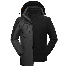 Jaqueta Masculina 3 em 1 com Forro Fleece Impermeável Corta-Vento – (Promoção de Inverno 2025)