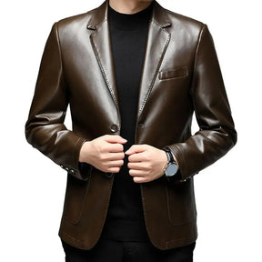 Jaqueta Masculina Gola Lapela Estilo Casual Elegante – (Promoção de Inverno 2025)